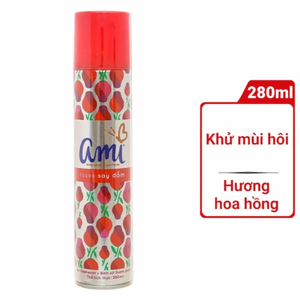 Đặc điểm nổi bật của Bình xịt thơm phòng Ami hoa hồng