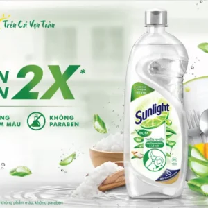 Đặc điểm nổi bật của Nước rửa chén Sunlight Extra thiên nhiên muối khoáng và lô hội 400g